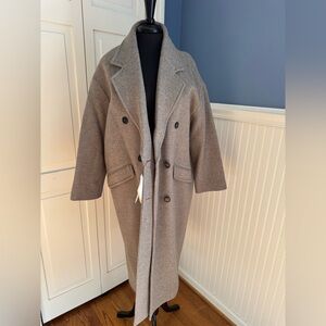 NWT Zara Manteco Italian wool coat Oversized wool blend